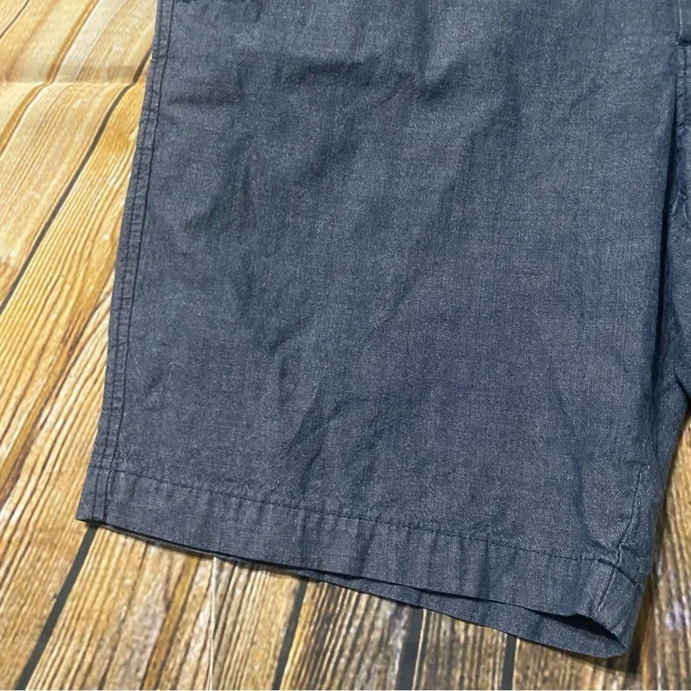 Banana Republic Blue Gray Cotton Aiden Flat Front Short